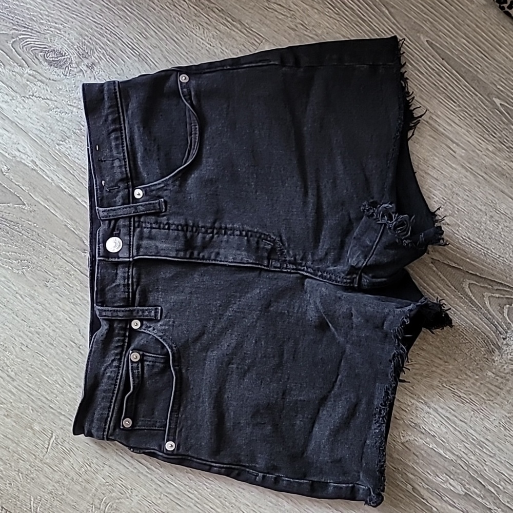 Madewell High Rise Denim Black Shorts Women's 27